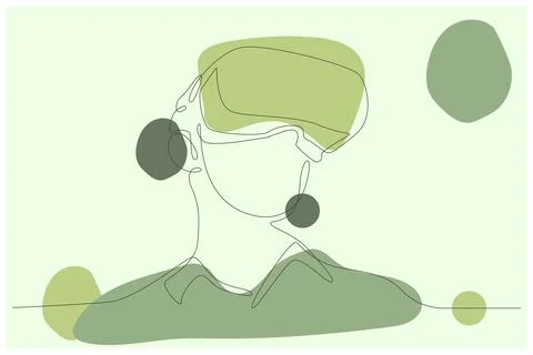 Human Playing Virtual Reality Games Background Vector Illustrazione stock