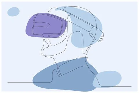 Human Playing Virtual Reality Games Background Vector Stock Illustration