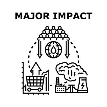 Human population impact on natural resources and environment Stock Illustration