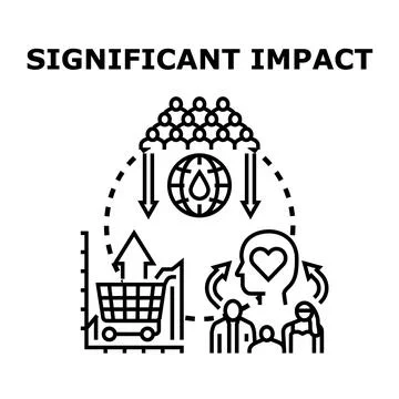 Human population impacting environment and consumption cycle Stock Illustration