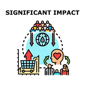 Human population impacting environment and consumption cycle Stock Illustration