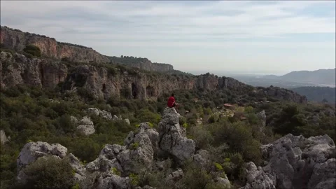 Human pose in nature footage 4k Stock Footage 239845333