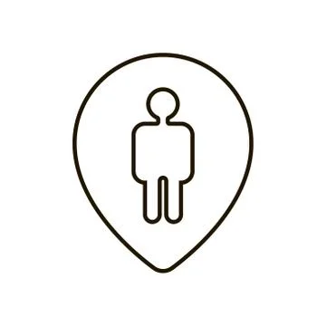 Human position Icon on white background. Trendy flat style for graphic design Stock Illustration