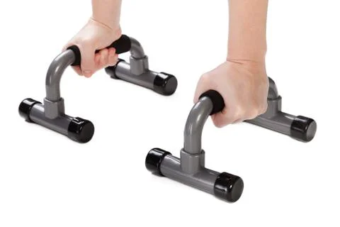 Human press up exercising Stock Photos