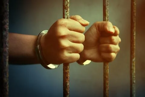 Human in prison Stock Photos