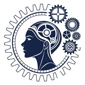 Human Profile Fused With Abstract Patterns Modern vector illustration desig.. Illustrazione stock