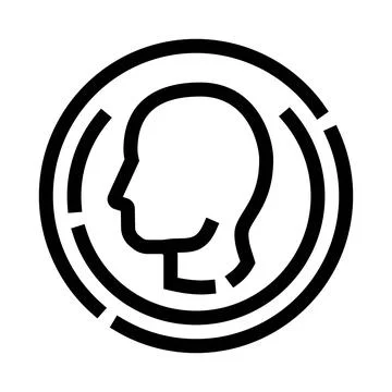 Human profile outline with technology identity concept イラスト素材