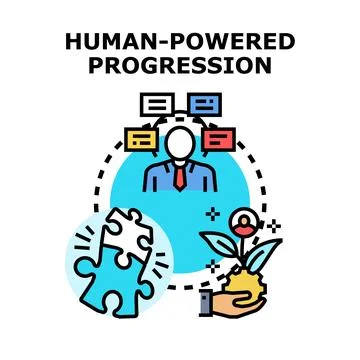 Human progression and business development concept 스톡 일러스트