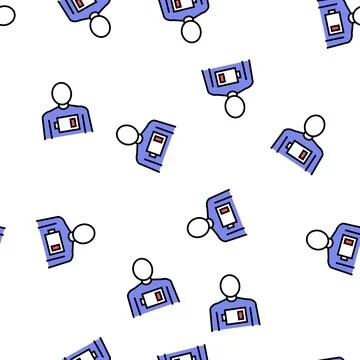 Human prostration low battery vector seamless pattern Stock Illustration