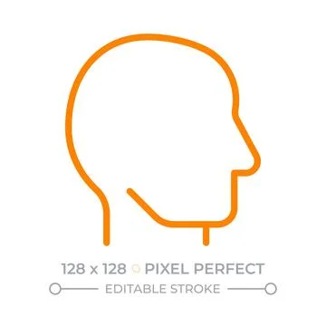 Human psychology and mind two color line icon Stock Illustration