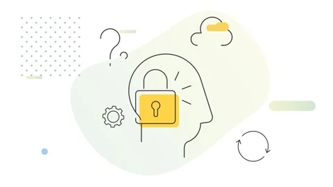 Human Psychology Fixed Mindset - Abstract Animated Illustration Stock Footage 310535930
