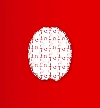 Human puzzle brain Illustrazione stock