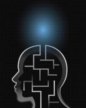 Human with puzzle Stock Illustration