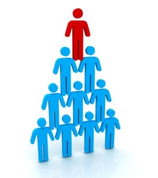 Human pyramid concept illustration Stock Illustration