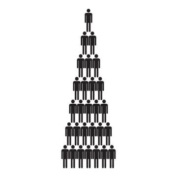 Human pyramid. Icon Stock Illustration
