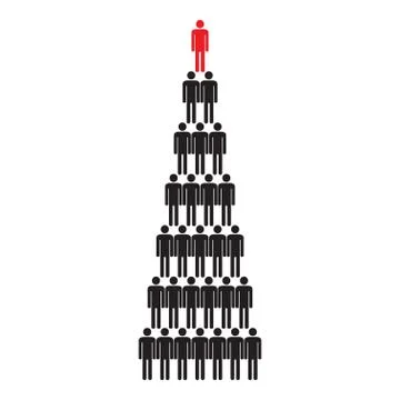 Human pyramid. Icon Stock Illustration