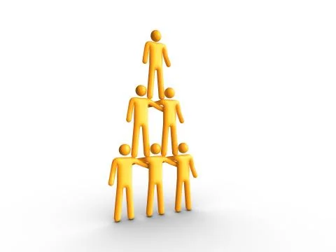 Human pyramid Stock Illustration