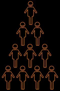 Human pyramid Stock Illustration