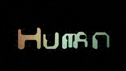 Human Race Text Transforming Tessellating Looping Grid Text Morph Video stock 113867628