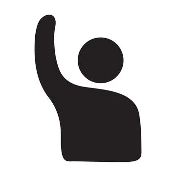 Human raised hand icon vector for your web site design, logo, app, UI. illust Stock Illustration