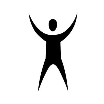 Human with raised hands Ilustración de archivo