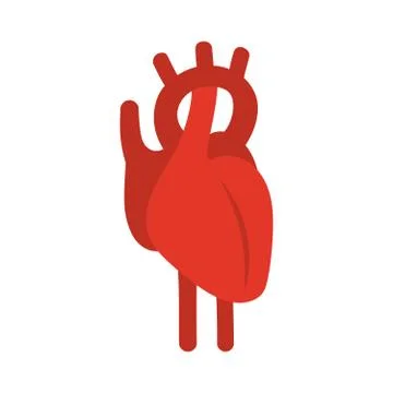 Human red heart symbol. Stock Illustration