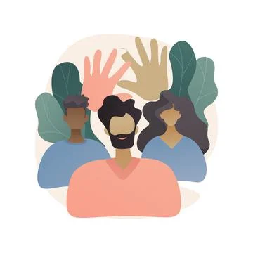 Human relations abstract concept vector illustration. Illustrazione stock