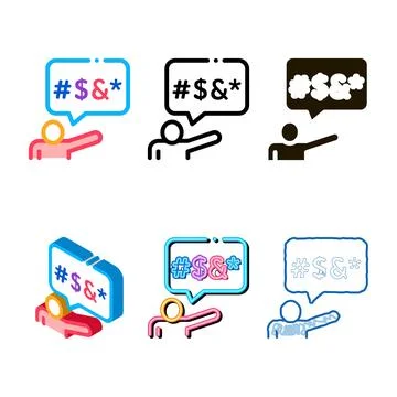 Human replica variants mats icon vector outline Stock Illustration
