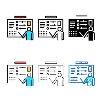 Human represent cv color mix icon vector Stock Illustration