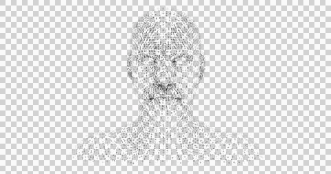 Human representation on alpha channel Stock Illustration