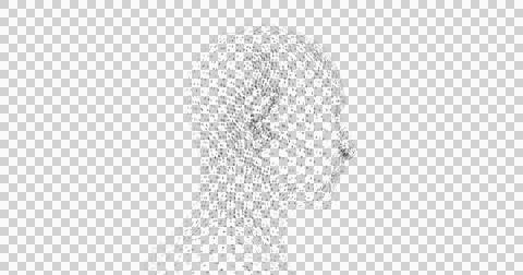 Human representation on alpha channel Illustrazione stock