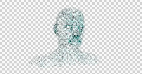 Human representation on alpha channel Stock Illustration