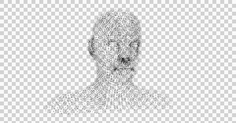 Human representation on alpha channel Stock Illustration
