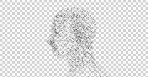 Human representation on alpha channel Stock Illustration