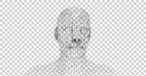 Human representation on alpha channel Stock Illustration