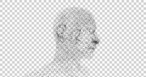 Human representation on alpha channel Stock Illustration