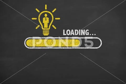 Human Resource Concepts Loading on Blackboard Stock Photos