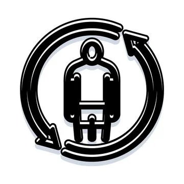 Human resource cycle process development icon 스톡 일러스트
