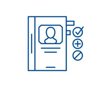 Human resource development line icon concept. Human resource development flat Stock Illustration