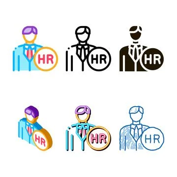 Human resource icon modern vector outline イラスト素材