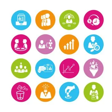 Human resource icons Stock Illustration