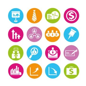 Human resource icons Stock Illustration