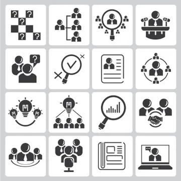 Human resource icons Stock Illustration