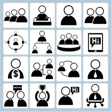Human resource icons Stock Illustration