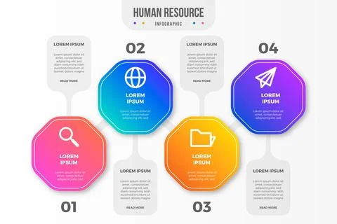 Human resource infographic concept Illustrazione stock