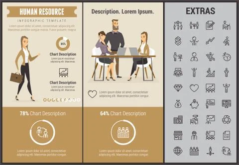Human resource infographic template and elements. イラスト素材