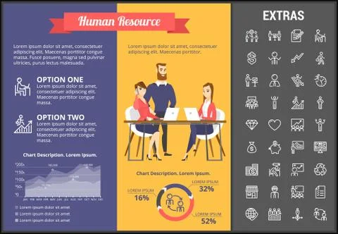 Human resource infographic template and elements. イラスト素材