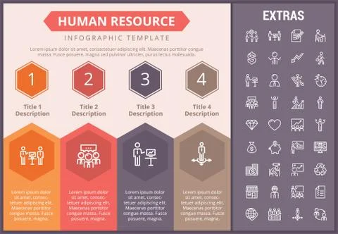 Human resource infographic template and elements. Stockillustratie