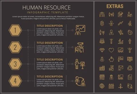 Human resource infographic template and elements. Illustrazione stock