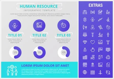 Human resource infographic template and elements. Stock Illustration